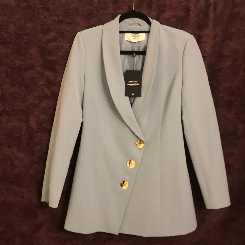Very nice light blue blazer with gold buttons